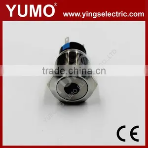 Hot Sale LA19JSF ROHS 19mm Flat Round With Dot LED IP65 Momentary or Alternate Pin Terminal 5A/250VAC no nc Push Button Switch thumbnail-1