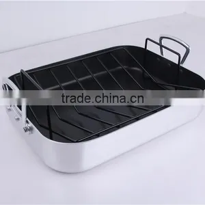 Nonstick Turkey Adjustable Shallow Oven Baking Pan With Rack thumbnail-1