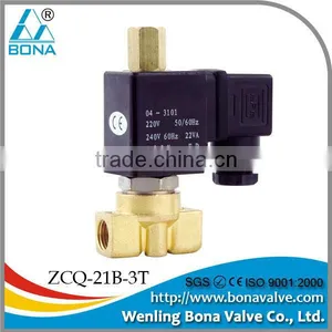 1/8" 1/4" Brass Automatic Tea Coffee Vending Machine Steam Hot Water Solenoid Valve 110V 220V ZCQ-21B-3T thumbnail-1