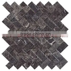 NATURAL BLACK ZEBRA MARBLE MOSAIC TILES thumbnail-3