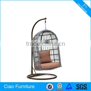 Patio Furniture Aluminum Frame Reclining Hanging Chair thumbnail-1
