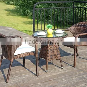 Rattan Coffee Table and Chair, Garden Table and Chair thumbnail-1