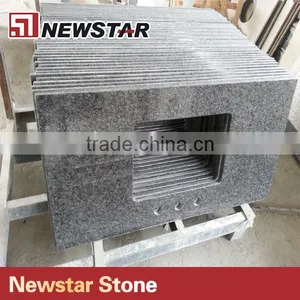 Blue Polished Granite Countertop Metal Countertop Edges thumbnail-3
