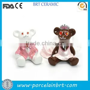 Wholesale Cute Bear Porcelain Wedding Decorating Cake Topper thumbnail-1