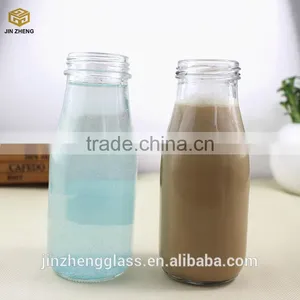 Stock 300ml Beverage Bottle Drink Bottle Glass Milk Bottle With Tin Cover thumbnail-1