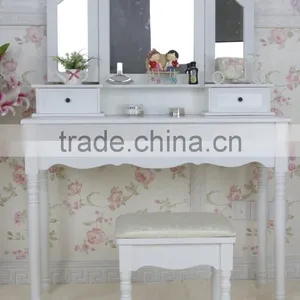 2016 Best Seller Popular Good Quality 3 Mirror Dressing Table Set With Stool thumbnail-1
