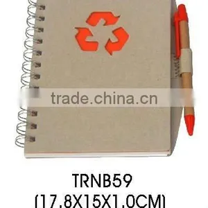 2014 Most Popular ECO Friendly Recycled Spiral Paper Notepad With Recycled Pen thumbnail-1