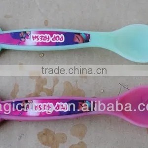 PP Food Grade Funny Baby Spoons With Cold Color Changing thumbnail-1