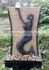 Special Led Granite Stone Fountain Beautiful Mermaid Park Stones thumbnail-1