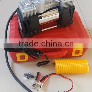 2 Cylinder Automatic Truck Tire Inflation Tyre Inflator Portabe DC 12v Mini Car Air Compressor thumbnail-3