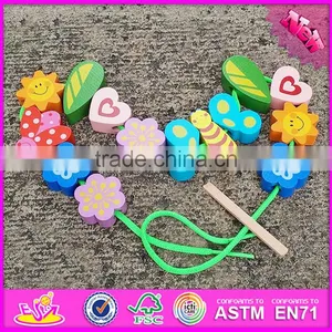 2016 New Design Educational Wooden Toddler Threading Toys W11E063 thumbnail-1