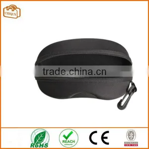 6.30"*3.35"*2.56" Zipper Eye Glasses Sunglasses Hard Case Box Portable Protector Black thumbnail-1