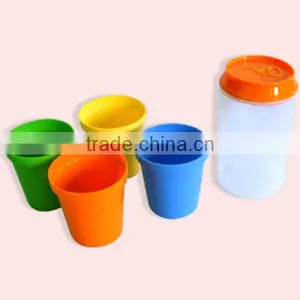 Plastic Water Bottle With 4 Cups thumbnail-1