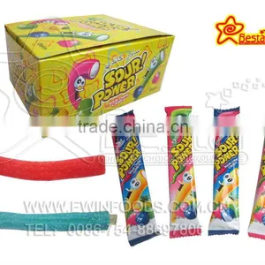 Fruity Flavor Sour Stick Gummy Candy Filled With Sour Powder thumbnail-1
