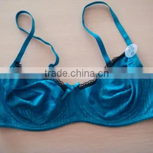 Js-903 Dark Blue Color no Pad Bra in Stock thumbnail-1