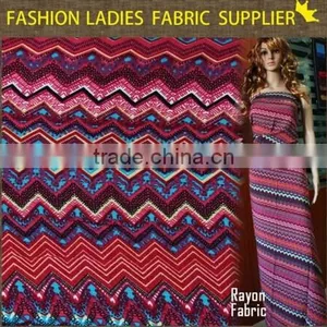 2016 Hot Sale Rayon Fabric Manufacturer Printed Rayon Viscose Fabric for Fashion Woven Pants Dress thumbnail-1