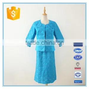 Latest Design Bubble Heavy Embroidery Church Suits for Female thumbnail-1