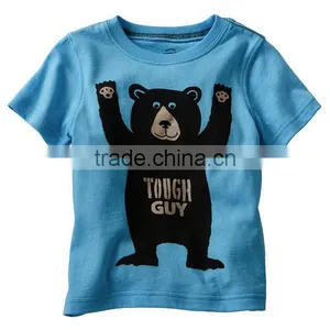 Boys TOUGH GUY Pattern Cartoon t Shirts Kids Summer Fashion Tops thumbnail-1