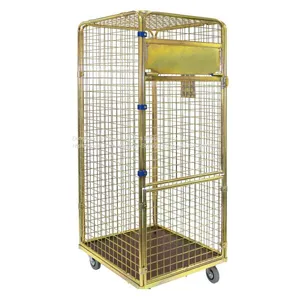Supermarket Foldable Warehouse Roll Cages With Four Wheels thumbnail-1