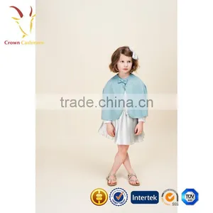 Pink Lovely Pure Cashmere Children Girls Knit Poncho Cashmere Poncho thumbnail-1
