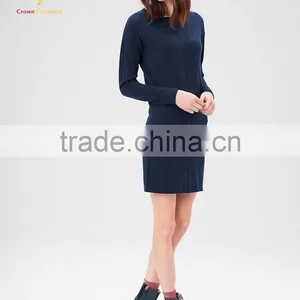 Latest Winter Wool 100 Cashmere Sweater Dress Women thumbnail-1