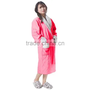 Pretty Girl New Design Coral Fleece Bathrobe thumbnail-2