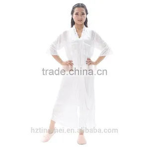Luxury Women Satin Dress Skirt Sexy Transparent With Lace thumbnail-1
