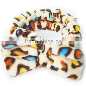 Hot Selling Candy Color Elastic Bow Velvet Elastic Shower Headbands thumbnail-2