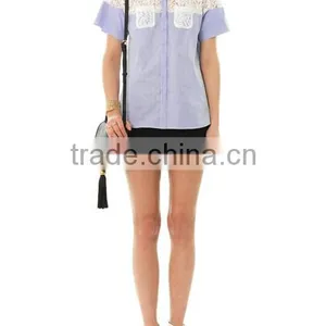 Wholesale Black Scalloped Hem Crepe For Ladies Shorts thumbnail-1