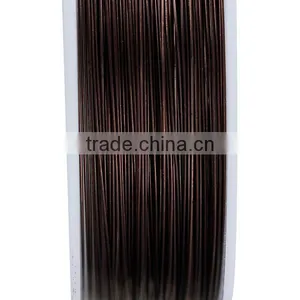 Copper Beading Wire Thread Cord Coffee 0.3mm Dia. 2 Rolls thumbnail-2