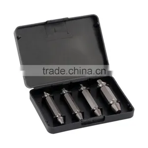 4pc Screw Extractor Drill Guide Set Removal Broken Screw Bolts Fastner Easy Out Wood Bolt Stud Remover Tool Kit High Quality thumbnail-2