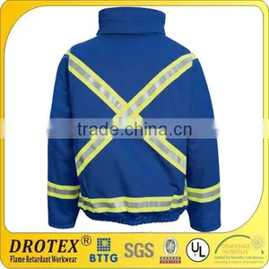 Anti-Static and Flame Resistant Bomber Jacket With Reflective Trim thumbnail-2