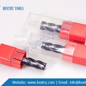 4 Flute Spiral Flat Solid Carbide End Mill for Metal Milling AlTiN Coating CNC Cutting Tools thumbnail-3