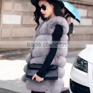 Yanran Fur Gilet YR988 Super Quality Hot Sale Real Fox Fur Vest thumbnail-2