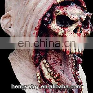 Disturbing Blurp Charlie Throwing up Human Skull Zombie Halloween Parasite Mask thumbnail-1