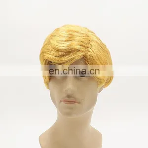 Synthetic Material Golden Colour Full Lace Wig,USA President Donald Trump Wig thumbnail-1