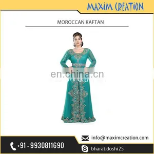 Superior Quality Material Made Moroccan Kaftan Having Hand Embroidery Available at Affordable Rate thumbnail-2