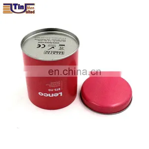 Small Round Metal Tinplate Tea Tin Box thumbnail-3
