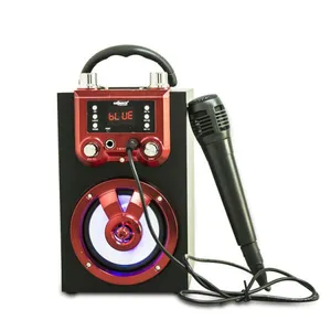 New Arrival Wooden Portable Karaoke Player Outdoor Wireless Blue Tooth Mobile Phone Speaker Christmas Gift thumbnail-4