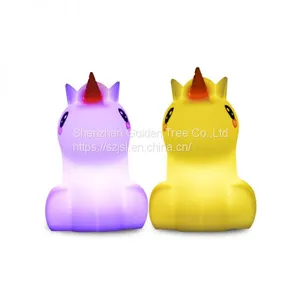 LED Night Lights Remote Control Unicorn Shape Lamp Baby For Kids Bedroom Decoration thumbnail-1