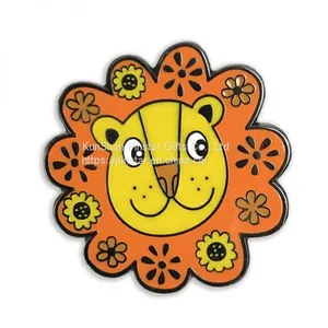 Lion Round Hard Enamel Pins thumbnail-3