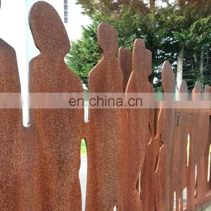 Metal Sculpture Outdoor Human Shape Corten Steel Sculpture thumbnail-2