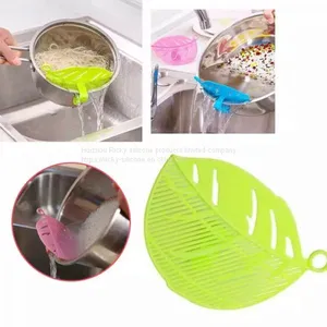 1Pc Leaf Shaped Rice Wash Gadget Noodles Spaghetti Beans Colanders Kitchen Fruit & Vegetable Cleaning Tool thumbnail-5