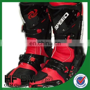 Good Price for Wholesale ! Mens Leather Motorcycle Racing Boots (Black,white,red) thumbnail-3