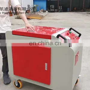 LYC-C10 High Filtration Precision Movable Pushcart Engine Oil Purifier With Protective Housing thumbnail-1