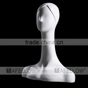 Fiberglass Woman Mannequin Head,Female Abstract Head Mannequin,Cheap White Head,Dispaly Jewelry/ Hat /scarf H1083 thumbnail-4