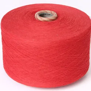 Keshu Open End Dyed Blended Yarn Knitting Yarn for Gloves Ne6s/1 Red Color Yarn thumbnail-1