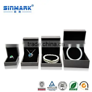 Gray Color Custom Logo Printed Jewelry Box for Ring Pendant Bracelet thumbnail-6