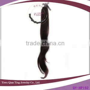 Fake Brown Synthetic Hair Band Extension Ponytail thumbnail-1