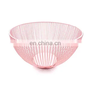Kitchen Iron Storage Basket Accessories Fruits Egg Organizer Home Bathroom Wire Metal Basket Bowl Storage thumbnail-1